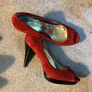 Red, style & co heels, size 8.5
